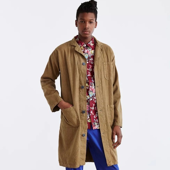 NWOT Urban Renewal Vintage Linen Shop Coat in Neutral - Picture 8 of 9